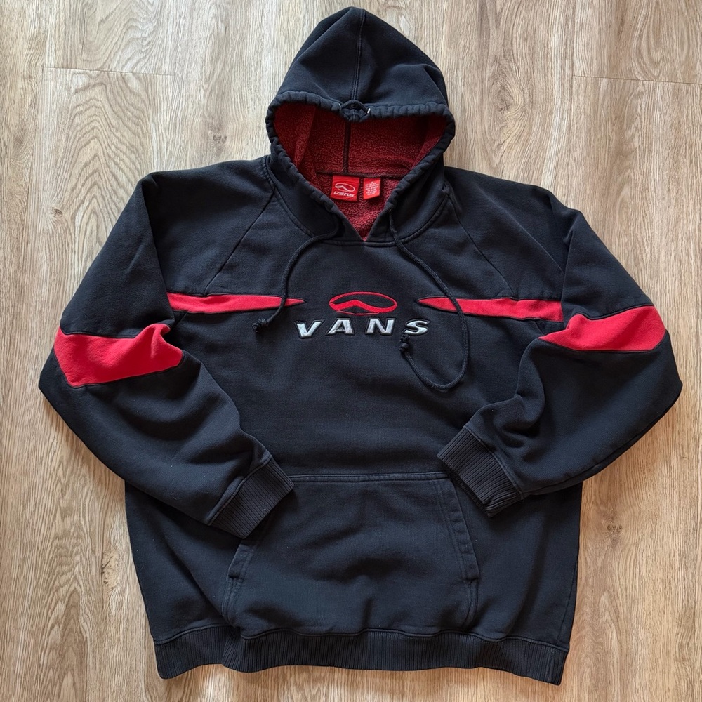 Vans Skateboard Black Hoodie Y2K 90s Vintage Sweatshirt Size Medium